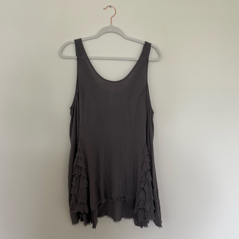 Free People Sasha Gray Sleeveless Ruffle Top